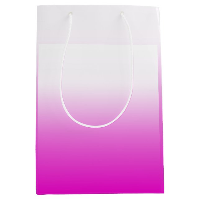 Pink Ombr Gradient Background Design-60416 Medium Gift Bag (Front)