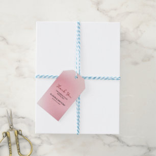 Pink Ombre Background Gift Tags