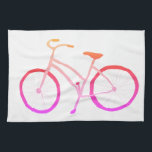Pink ombre bicycle bike velo kitchen towel<br><div class="desc">Decorate your kitchen with this cool pink ombre dutch bicycle dish towel. Makes a great housewarming or wedding gift! Check my shop for more matching colours and patterns.
You can customise it and add text too.
Check my shop for lots more colours and patterns!</div>