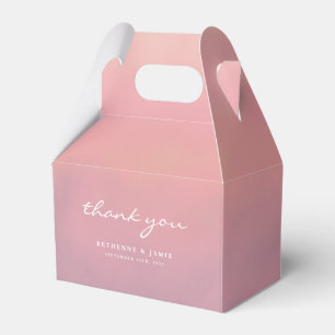 Pink Ombre Boho Minimalist Wedding Favour Box