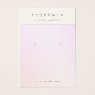 Pink Ombre Earring Jewellery Display Card