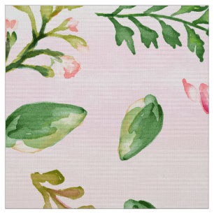 Pink Ombre Foliage Fabric