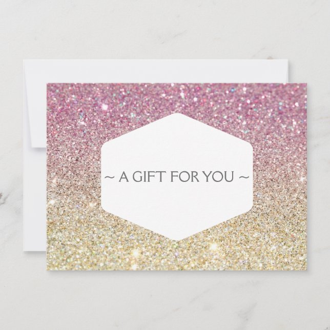 PINK OMBRE GLITTER Gift Certificate (Front)