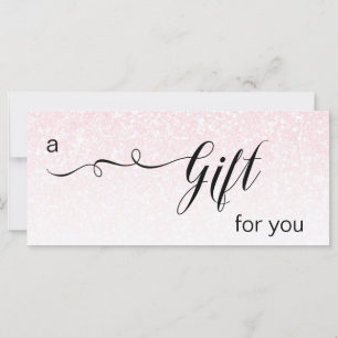 *~* Pink Ombre Glitter Trendy Pastel Gift Card