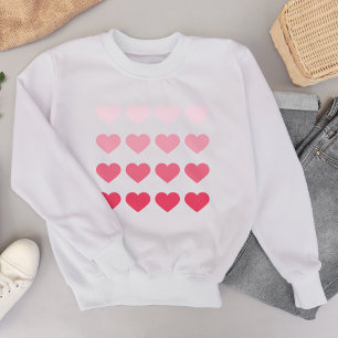 Pink Ombre Hearts Valentines Day Sweatshirt