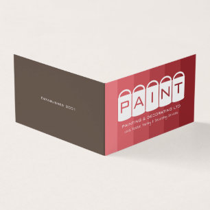 Pink Ombre, Paint Buckets, Painter & Decorator Business Card