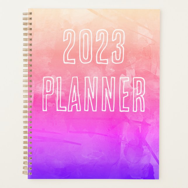 Pink Ombre Planner (Front)