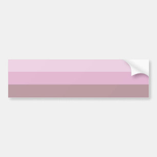 Pink Ombre Striped Bumper Sticker