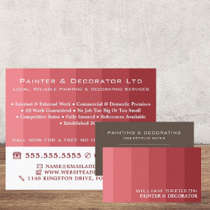 Pink Ombre Stripes, Painter & Decorator Flyer