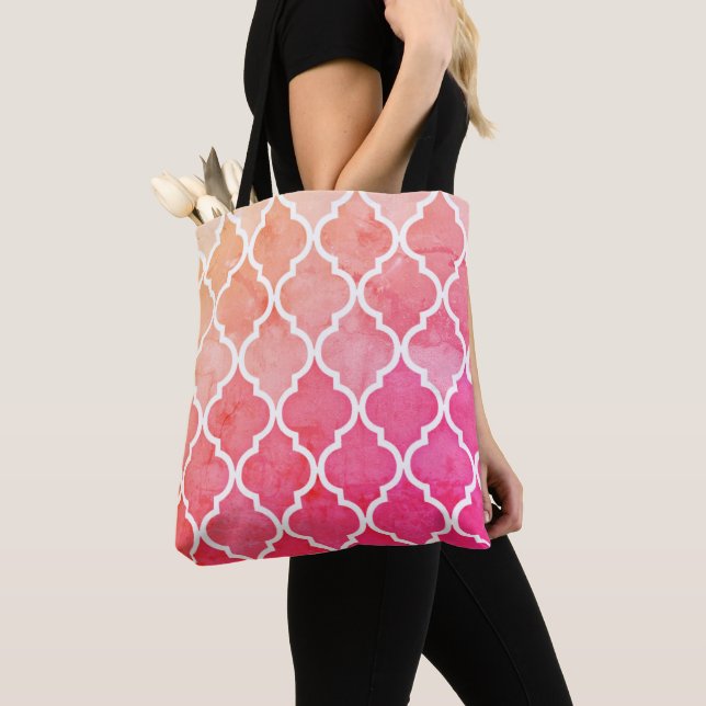 Pink Ombre Sunrise Tote Bag (Close Up)