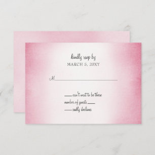 pink ombre wedding invitation rsvp