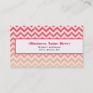 Pink Ombre Zigzag All Purpose Business Card