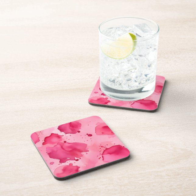Pink on Pink Abstract  Coaster (Right Side)