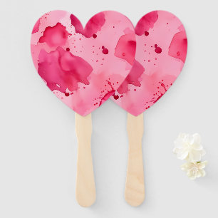 Pink on Pink Abstract  Hand Fan