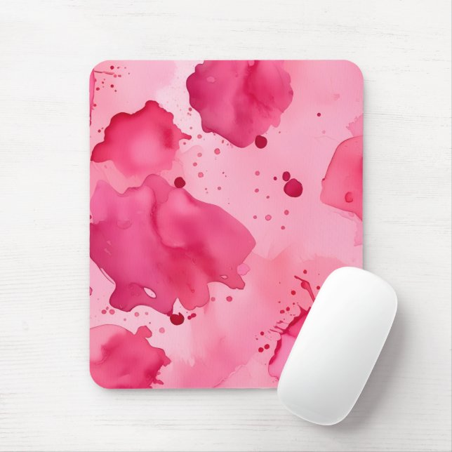 Pink on Pink Abstract  Mouse Pad (With Mouse)