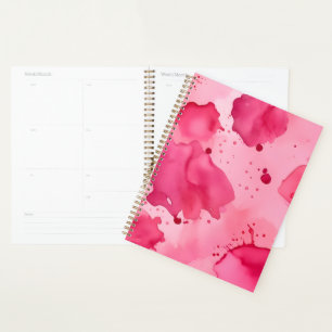 Pink on Pink Abstract  Planner