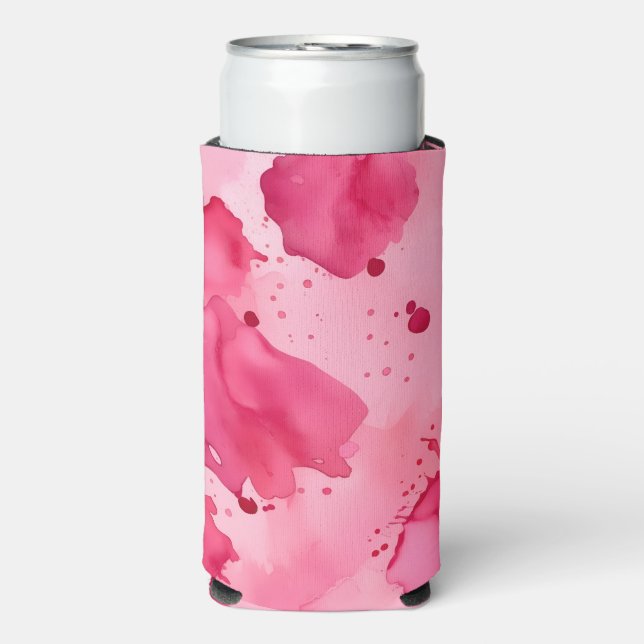 Pink on Pink Abstract Seltzer Can Cooler (Seltzer Front)