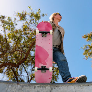 Pink on Pink Abstract Skateboard