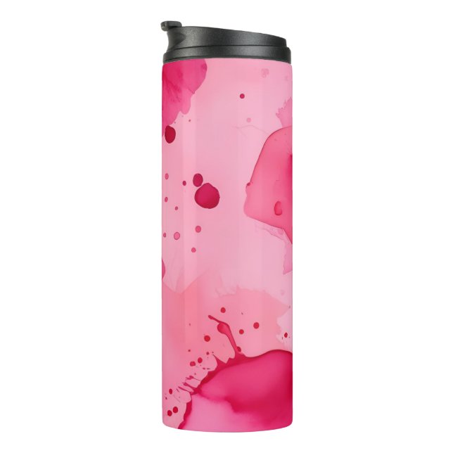 Pink on Pink Abstract Thermal Tumbler (Rotated Right)