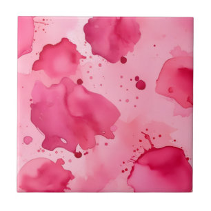 Pink on Pink Abstract  Tile