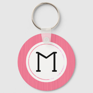 Pink on Pink Lines Key Ring