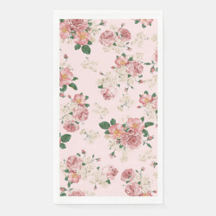 Pink on Pink Vintage Floral  Napkin