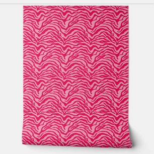 Pink on pink zebra stripe  wallpaper