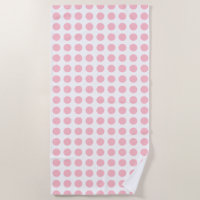 Pink on White Large Size Horizontal Polka Dots
