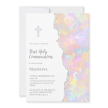 pink opal First Holy Communion