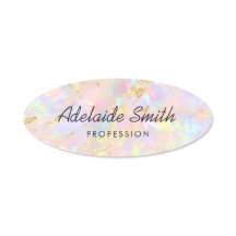 pink opal name tag