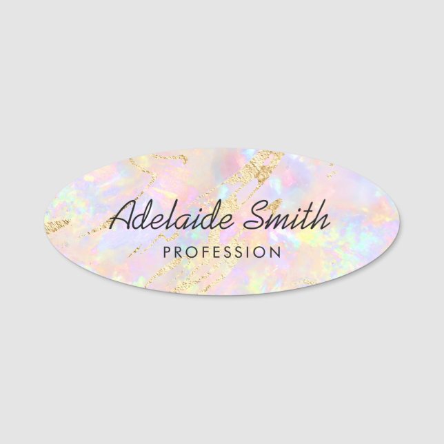 pink opal name tag (Front)