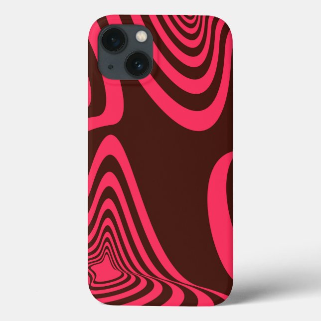 Pink, optic, trendy, cool abstract geometric shape Case-Mate iPhone case (Back)