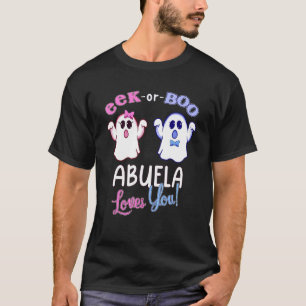 Pink Or Blue Abuela Loves You Halloween Gender Rev T-Shirt
