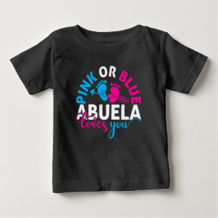 Pink or blue abuela loves you t shirt design