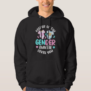 Pink Or Blue Auntie Loves You - Auntie Gender reve Hoodie