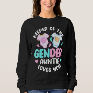 Pink Or Blue Auntie Loves You - Auntie Gender reve Sweatshirt