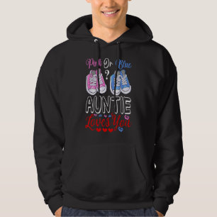 Pink Or Blue Auntie Loves You Gender Reveal 2 Hoodie
