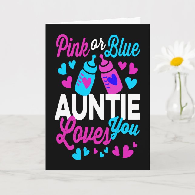 Pink or Blue AUNTIE Loves You | Keeper of Gender Card (Small Plant)