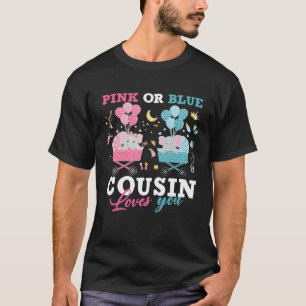 Pink Or Blue Cousin Loves You Elephant Baby Gender T-Shirt