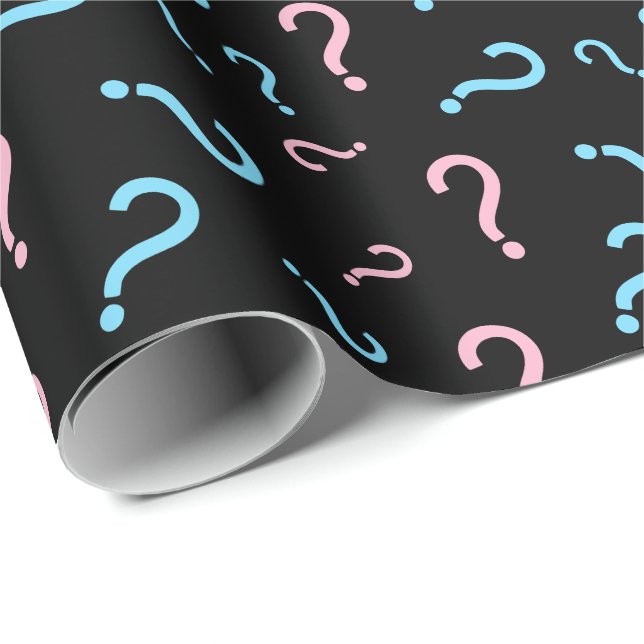 Pink or Blue Gender Reveal Wrapping Paper (Roll Corner)