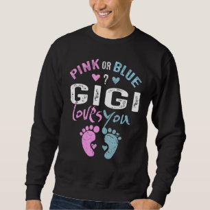 Pink or Blue Gigi Loves You Grandma   for Grandpar Sweatshirt