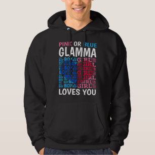 Pink Or Blue Glamma Loves You Gender Reveal Baby S Hoodie
