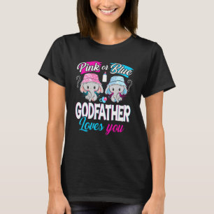 Pink Or Blue Godfather Loves You Elephants Baby Ge T-Shirt