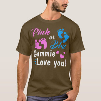 Pink Or Blue Grammie Loves You Gender Reveal Party T-Shirt