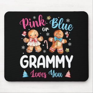 Pink Or Blue Grammy Loves You Gender Reveal Christ Mouse Pad