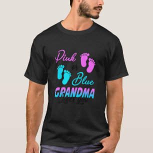 Pink Or Blue Grandma Loves You Baseball Tee 1