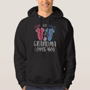 Pink Or Blue Grandma Loves You Future Nana Gender Hoodie
