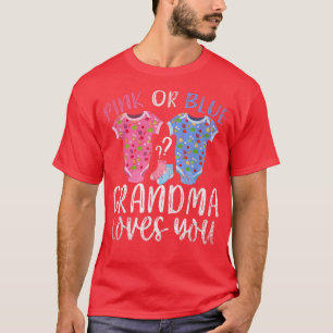 Pink Or Blue Grandma Loves You Future Nana Gender T-Shirt