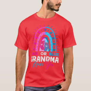 Pink or Blue Grandma Loves You Gender Reveal Party T-Shirt