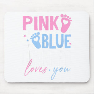 Pink or blue grandpa loves gender reveal new mouse pad